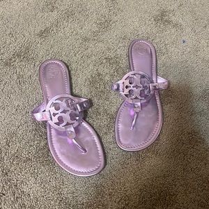 Purple metallic limited edition Tory Burch size 9 Miller sandal
